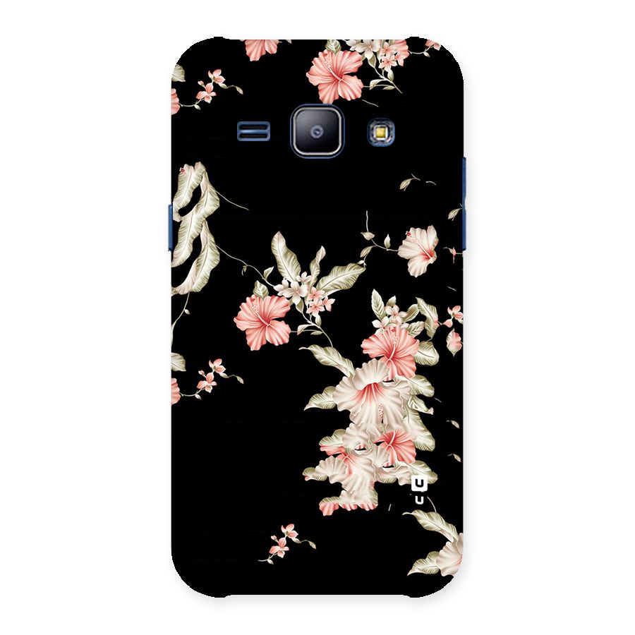 Black Floral Back Case for Galaxy J1