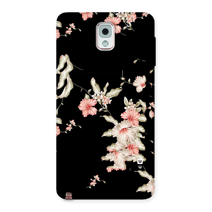 Black Floral Back Case for Galaxy Note 3