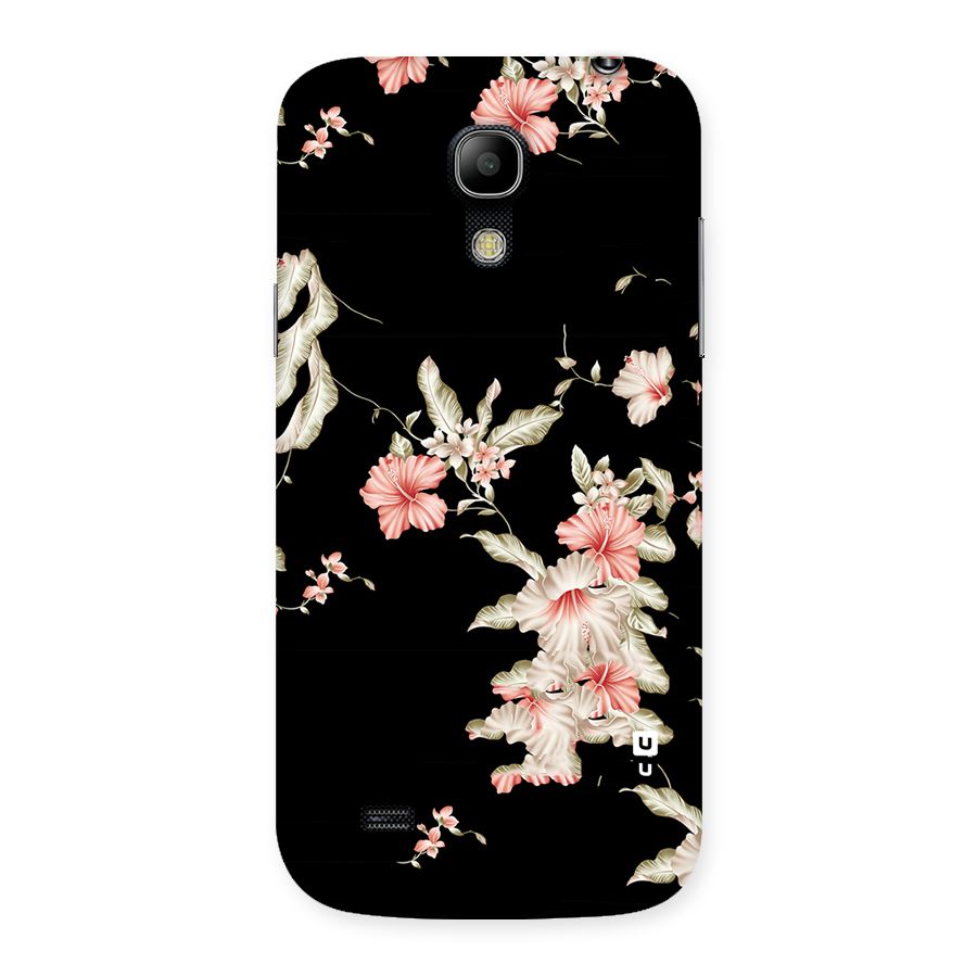 Black Floral Back Case for Galaxy S4 Mini