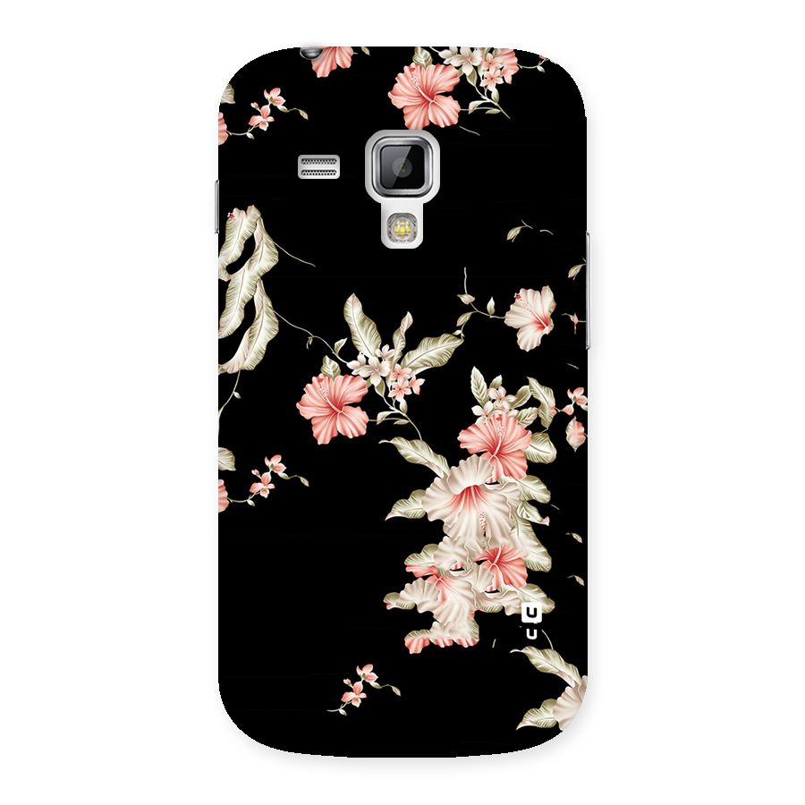 Black Floral Back Case for Galaxy S Duos