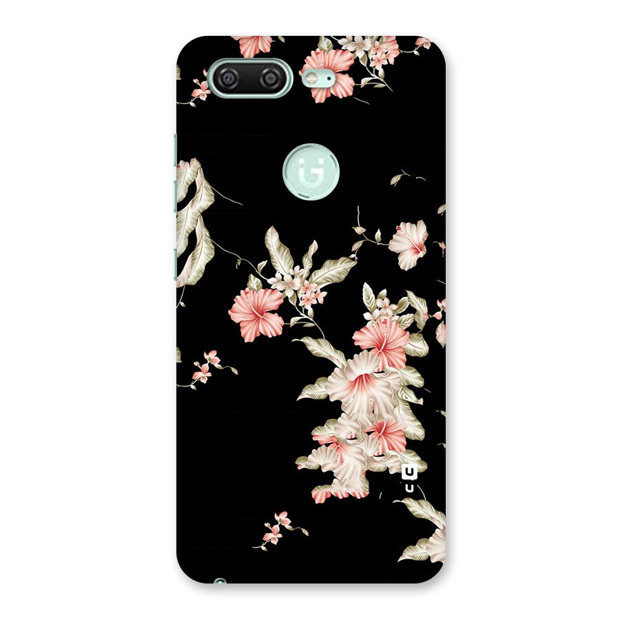 Black Floral Back Case for Gionee S10