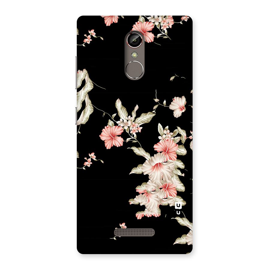 Black Floral Back Case for Gionee S6s