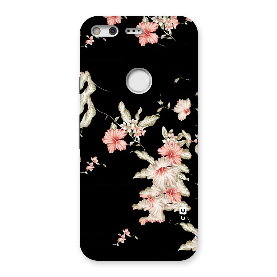 Black Floral Back Case for Google Pixel