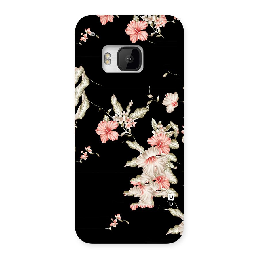 Black Floral Back Case for HTC One M9