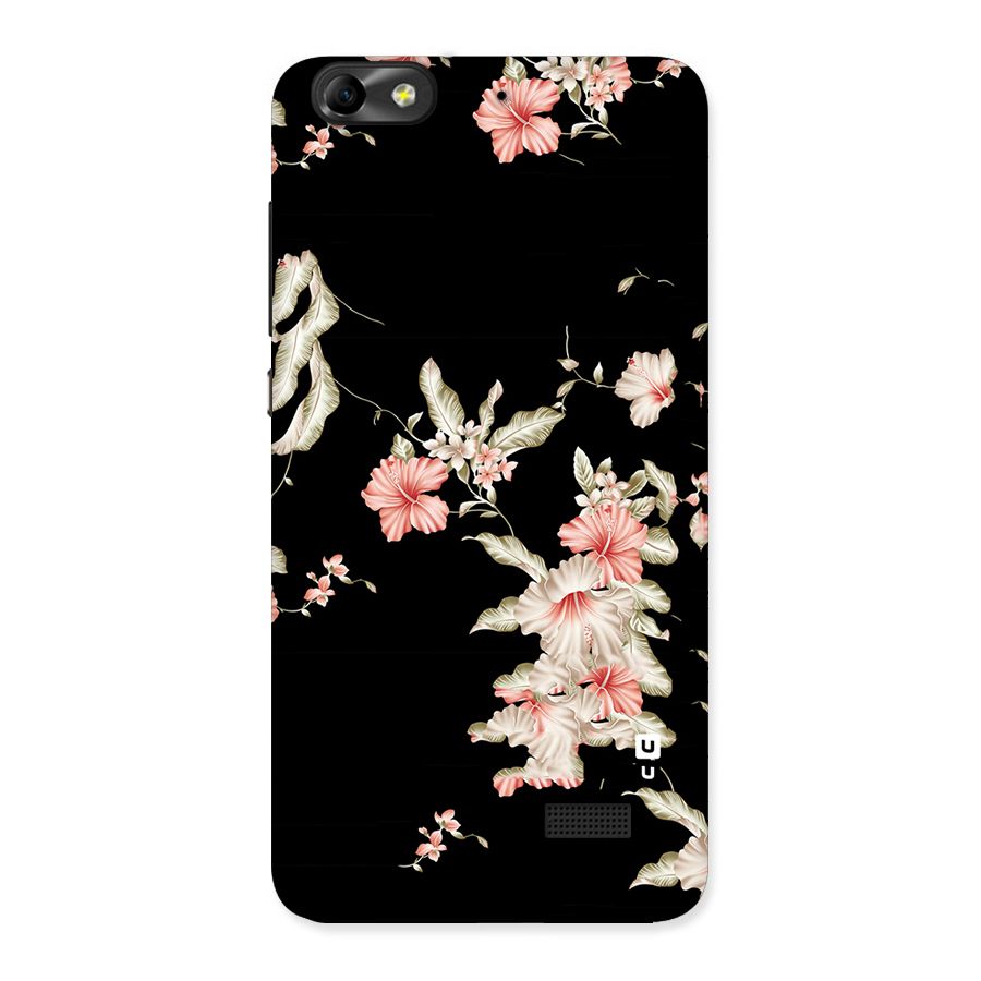 Black Floral Back Case for Honor 4C