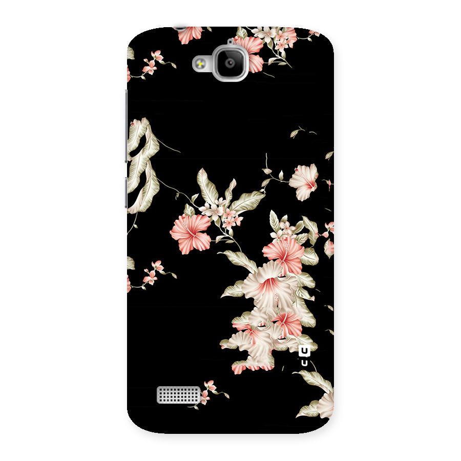 Black Floral Back Case for Honor Holly
