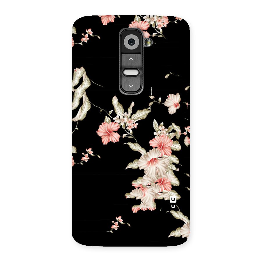 Black Floral Back Case for LG G2