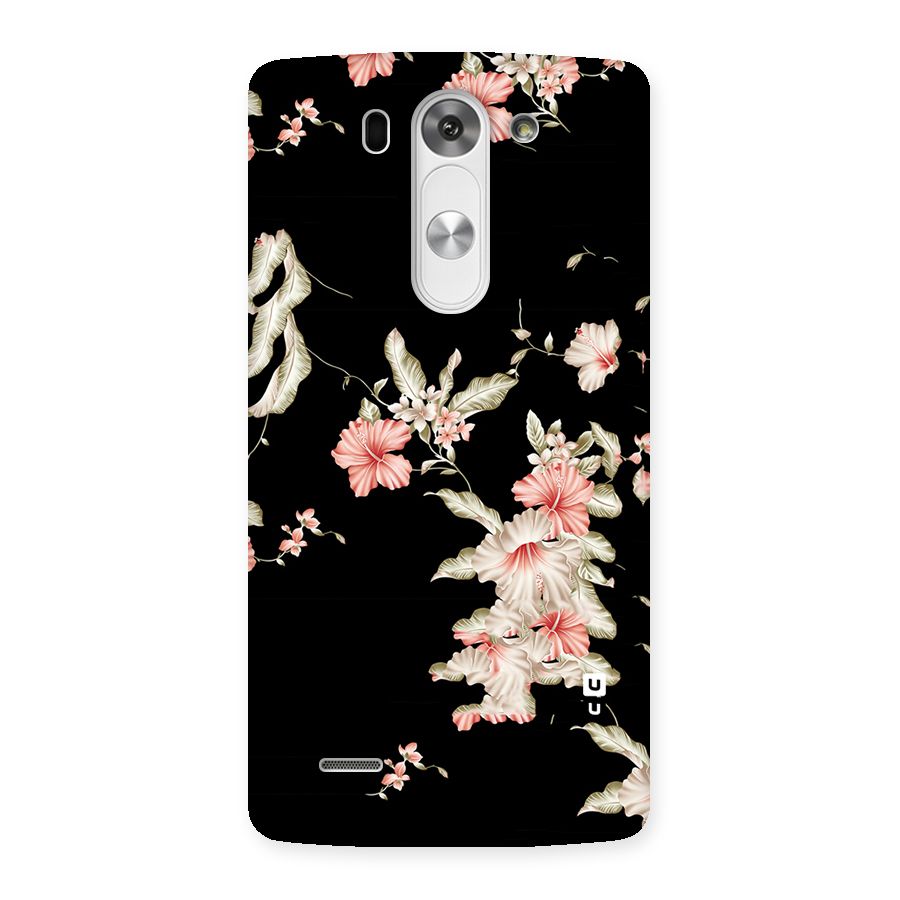 Black Floral Back Case for LG G3 Mini