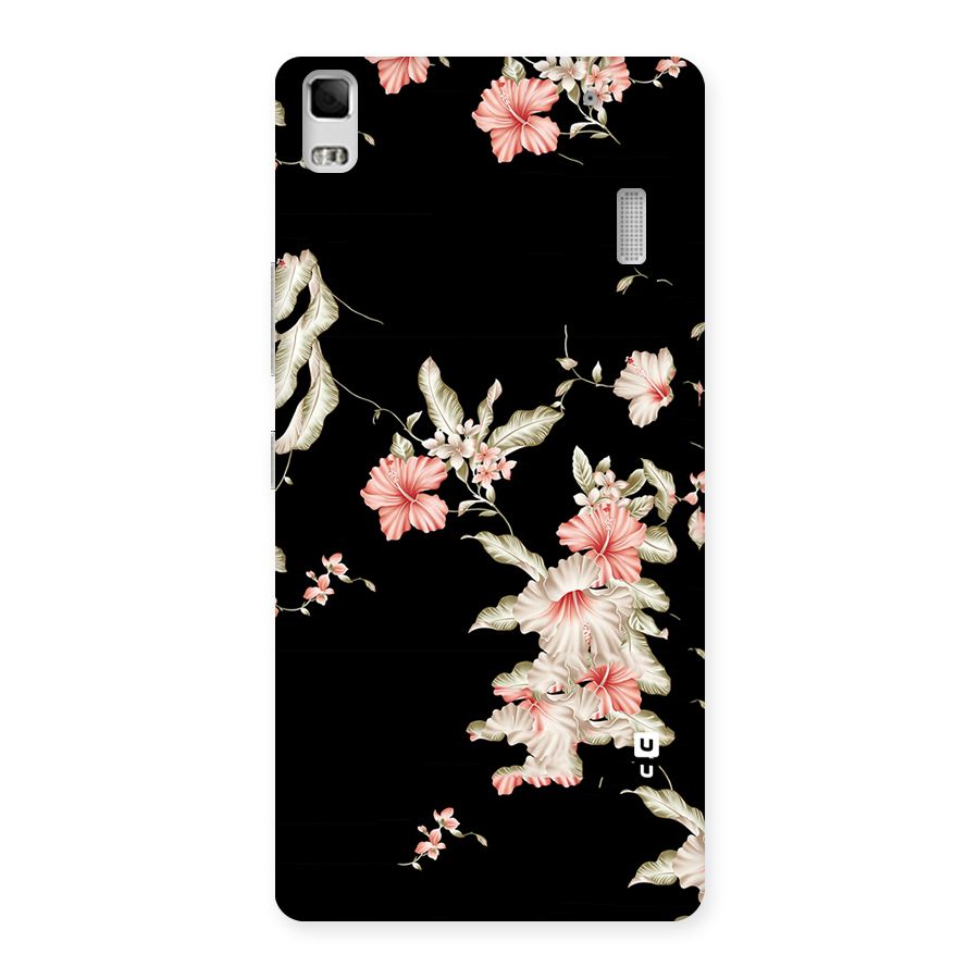 Black Floral Back Case for Lenovo K3 Note