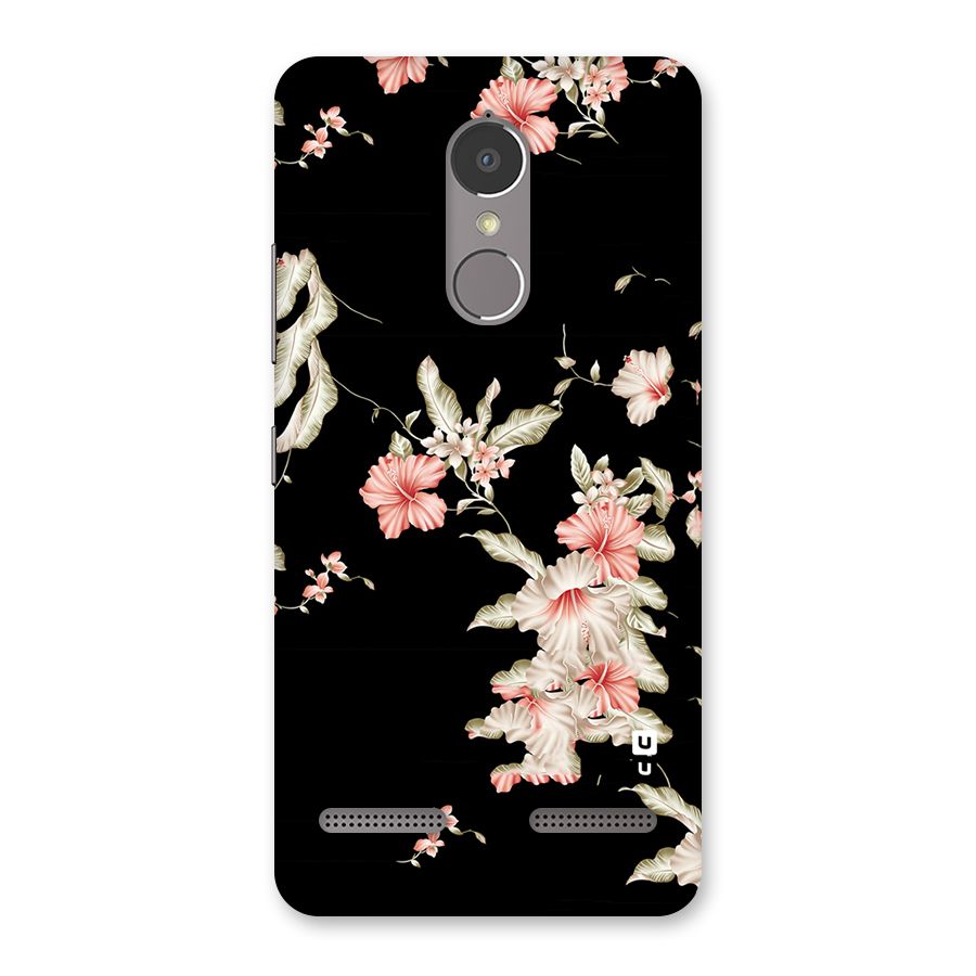 Black Floral Back Case for Lenovo K6
