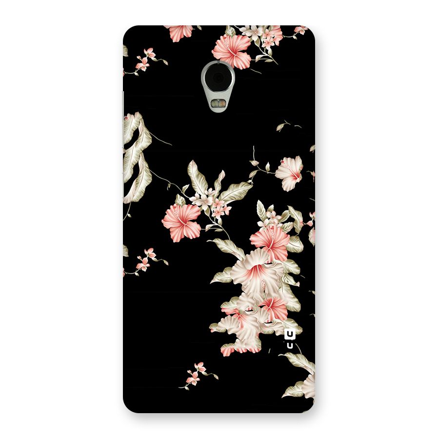 Black Floral Back Case for Lenovo Vibe P1