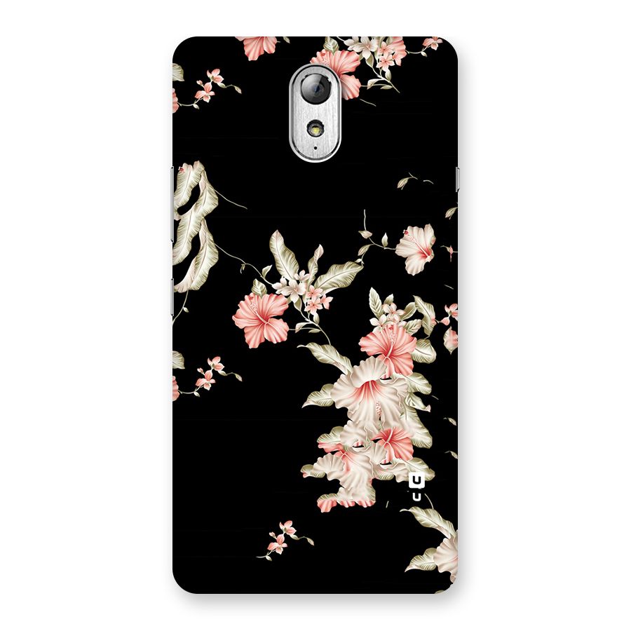 Black Floral Back Case for Lenovo Vibe P1M
