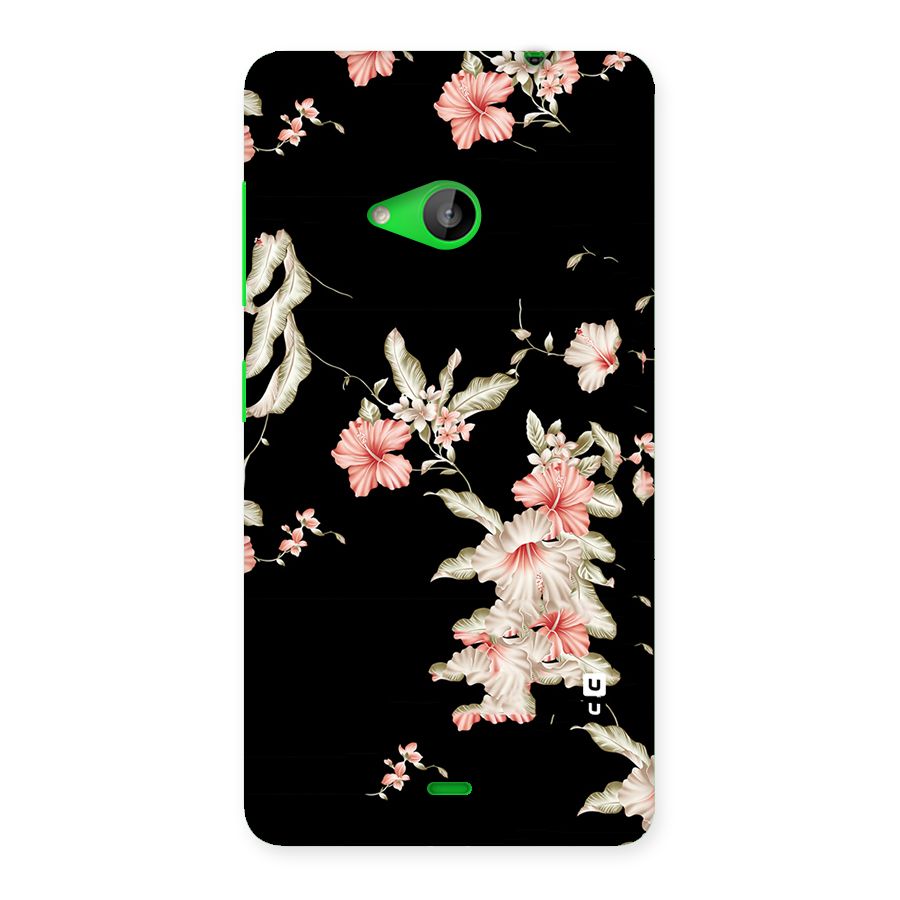 Black Floral Back Case for Lumia 535