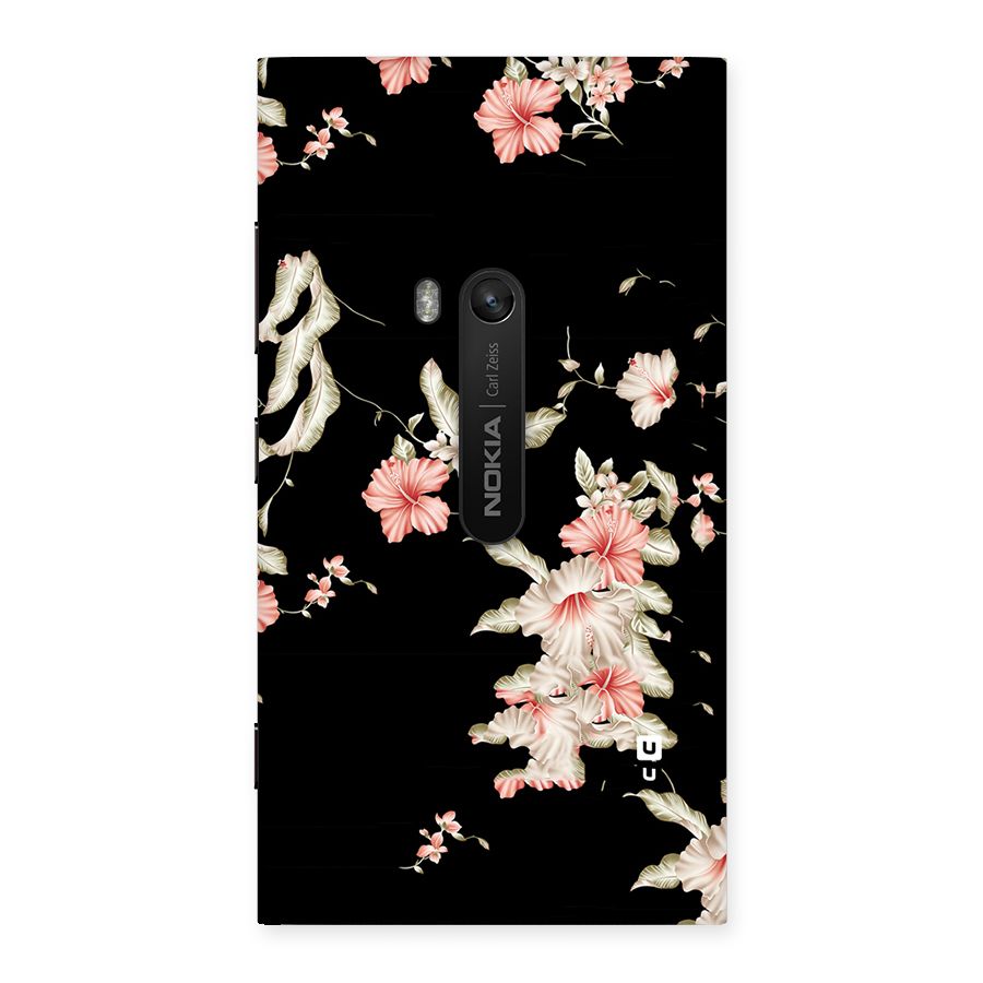 Black Floral Back Case for Lumia 920