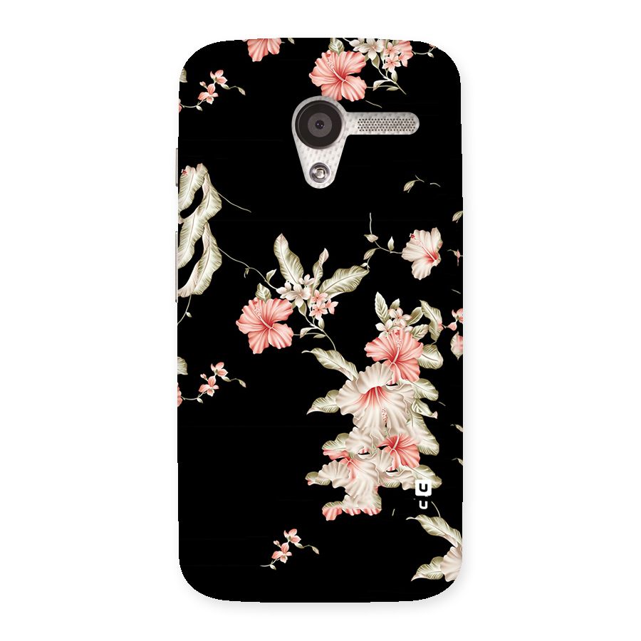 Black Floral Back Case for Moto X