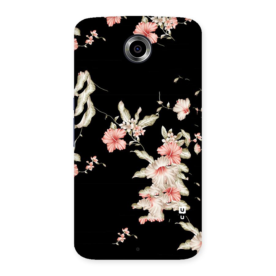 Black Floral Back Case for Nexsus 6