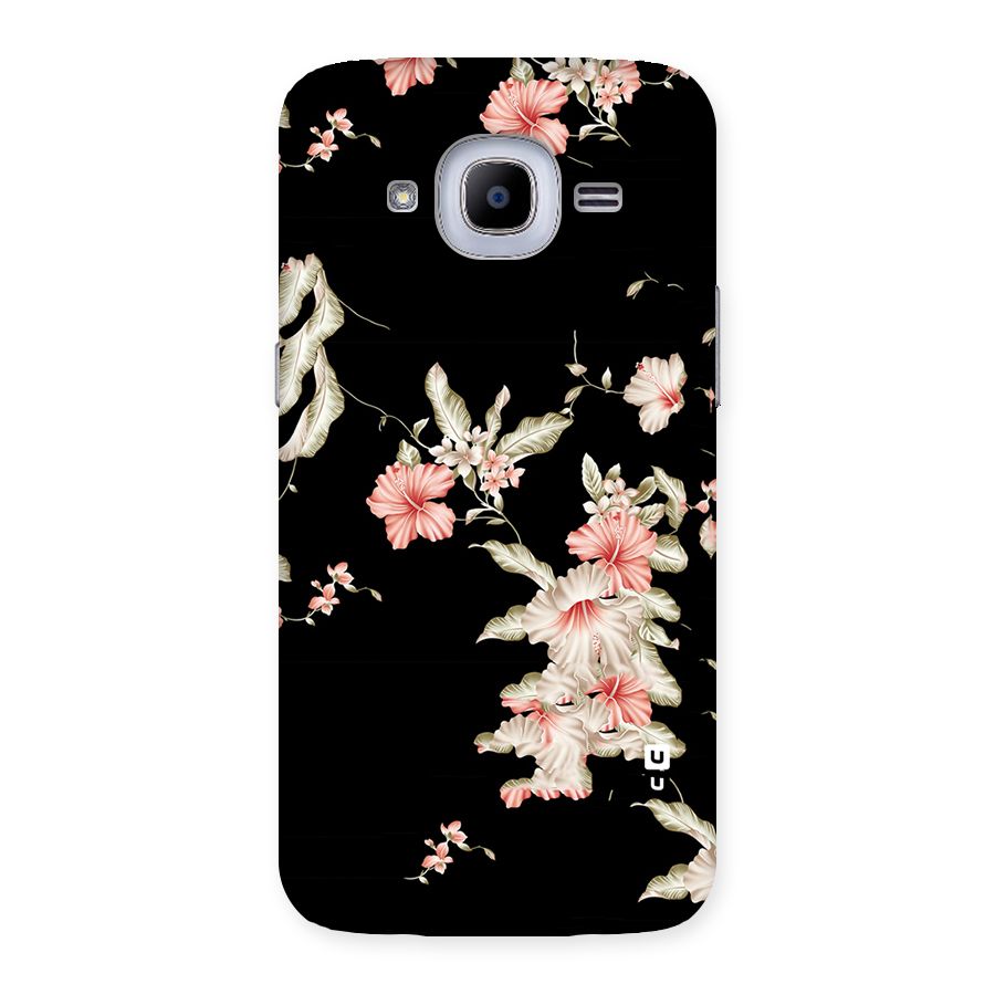 Black Floral Back Case for Samsung Galaxy J2 Pro
