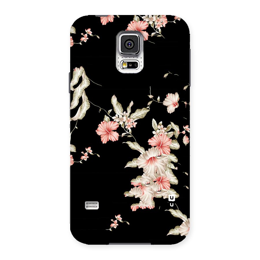 Black Floral Back Case for Samsung Galaxy S5