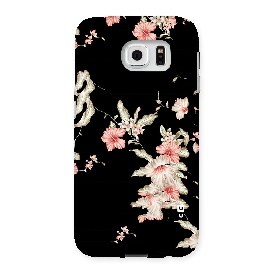 Black Floral Back Case for Samsung Galaxy S6