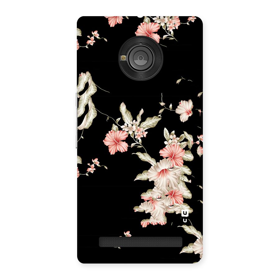 Black Floral Back Case for Yu Yuphoria