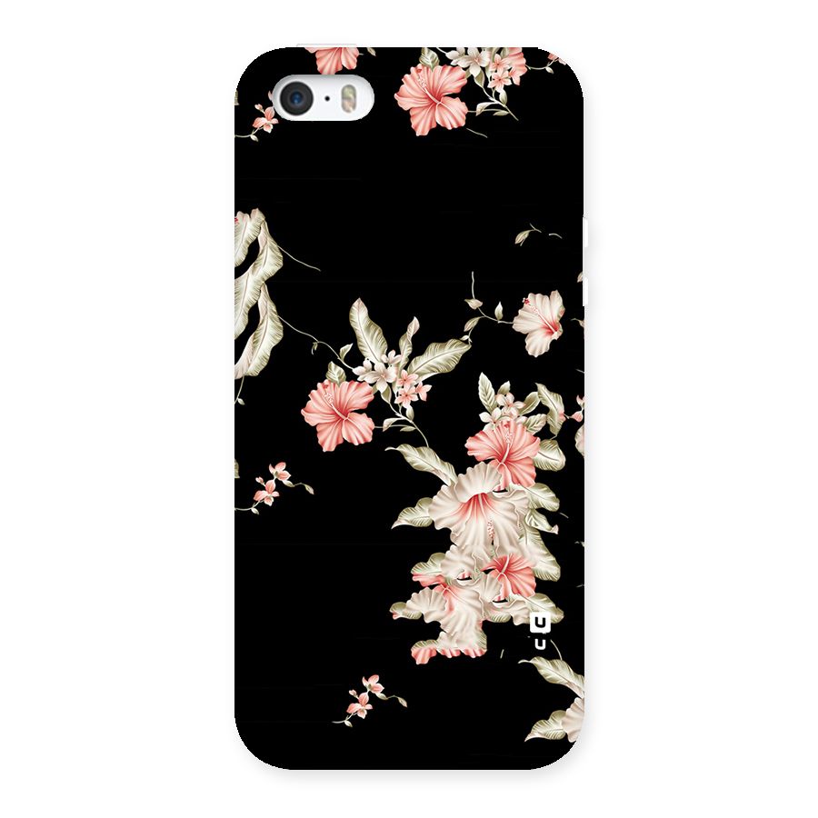 Black Floral Back Case for iPhone 5 5S