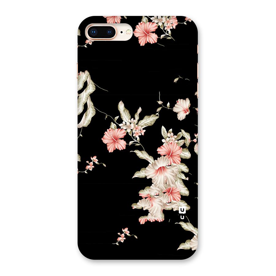 Black Floral Back Case for iPhone 8 Plus