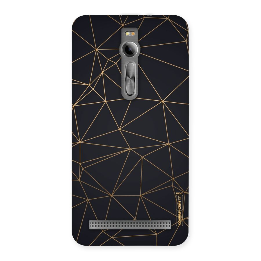 Black Golden Lines Back Case for Asus Zenfone 2