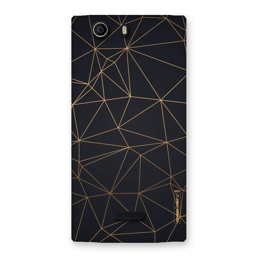 Black Golden Lines Back Case for Canvas Nitro 2 E311