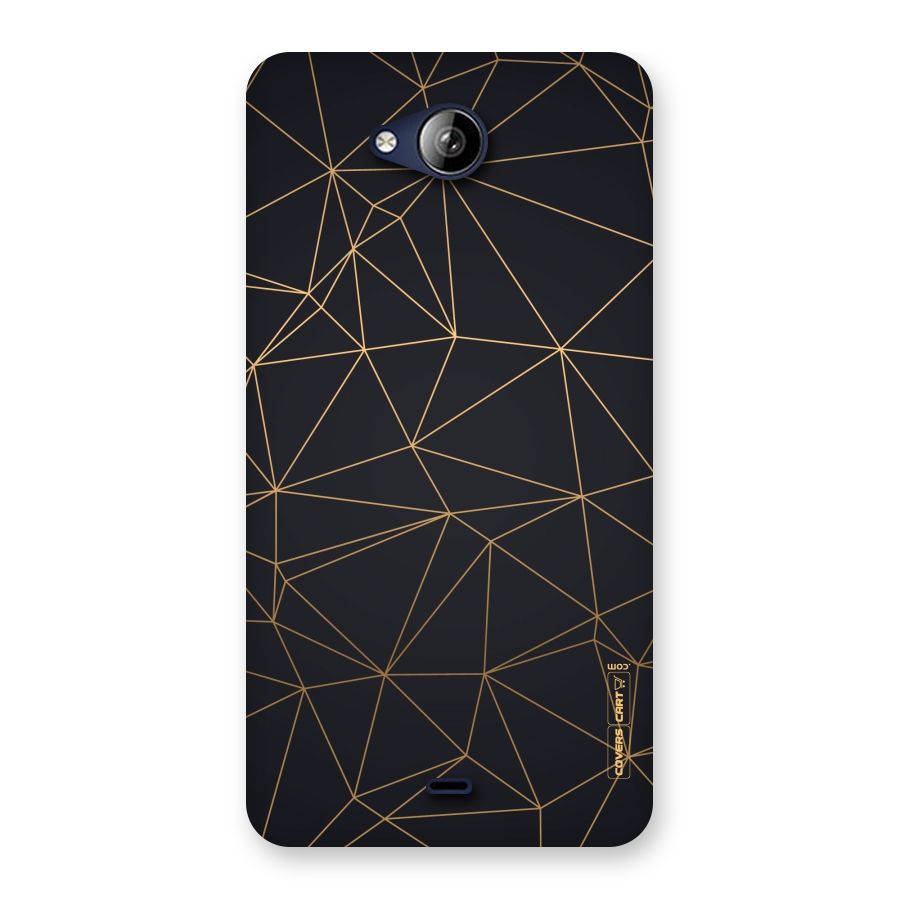 Black Golden Lines Back Case for Canvas Play Q355