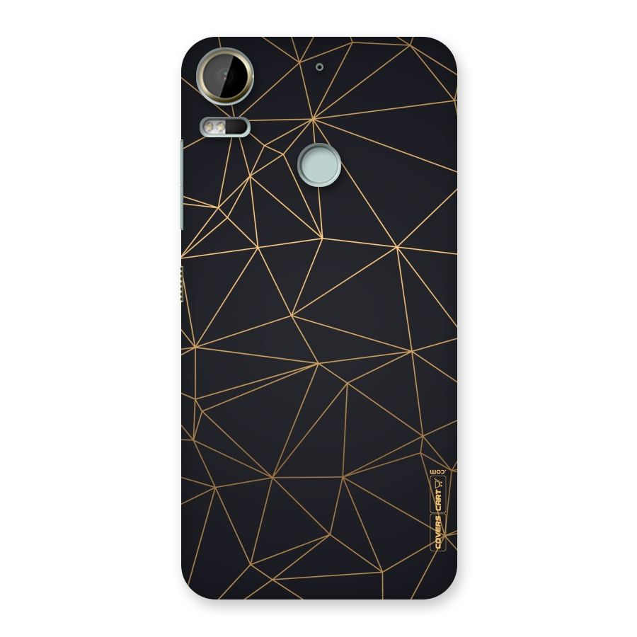 Black Golden Lines Back Case for Desire 10 Pro