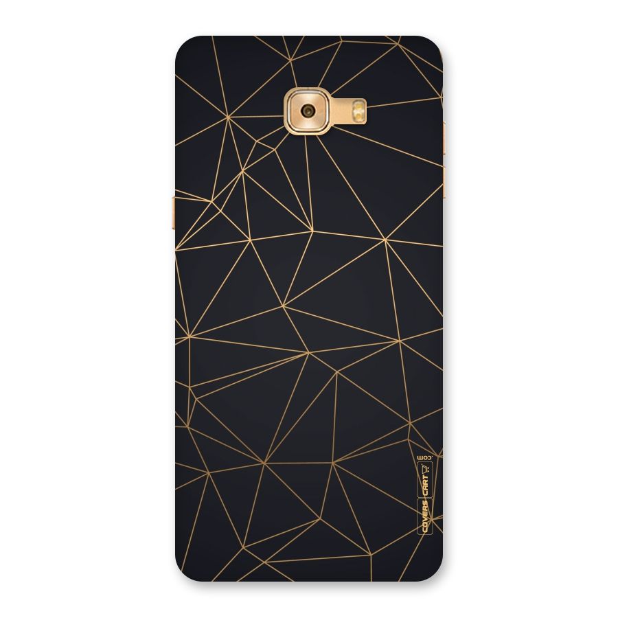Black Golden Lines Back Case for Galaxy C9 Pro