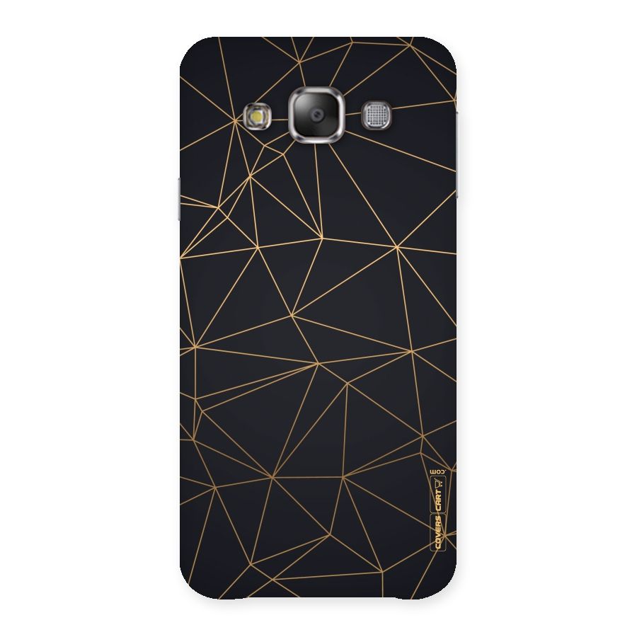 Black Golden Lines Back Case for Galaxy E7