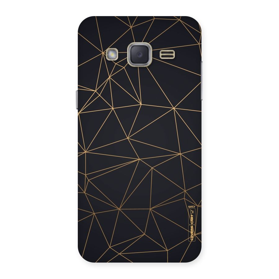 Black Golden Lines Back Case for Galaxy J2