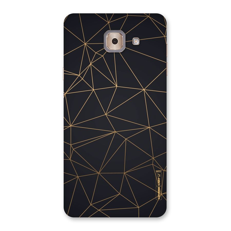 Black Golden Lines Back Case for Galaxy J7 Max