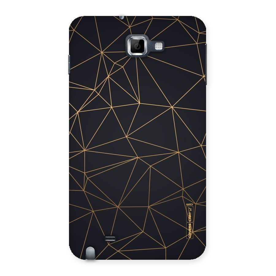 Black Golden Lines Back Case for Galaxy Note