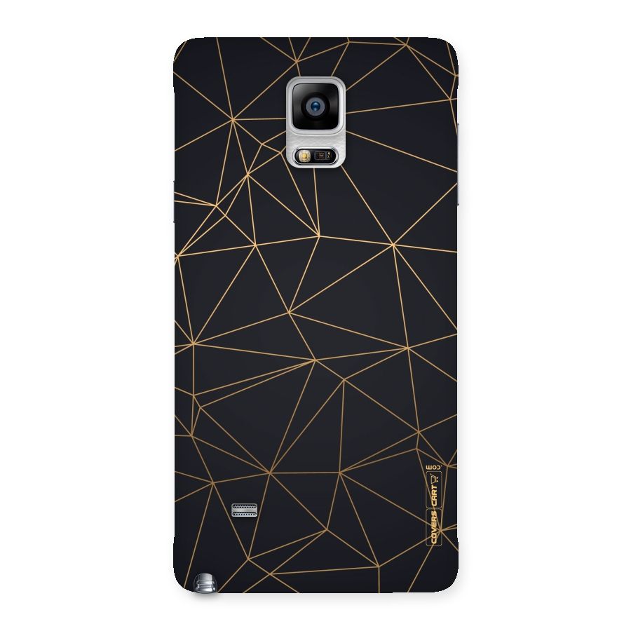 Black Golden Lines Back Case for Galaxy Note 4