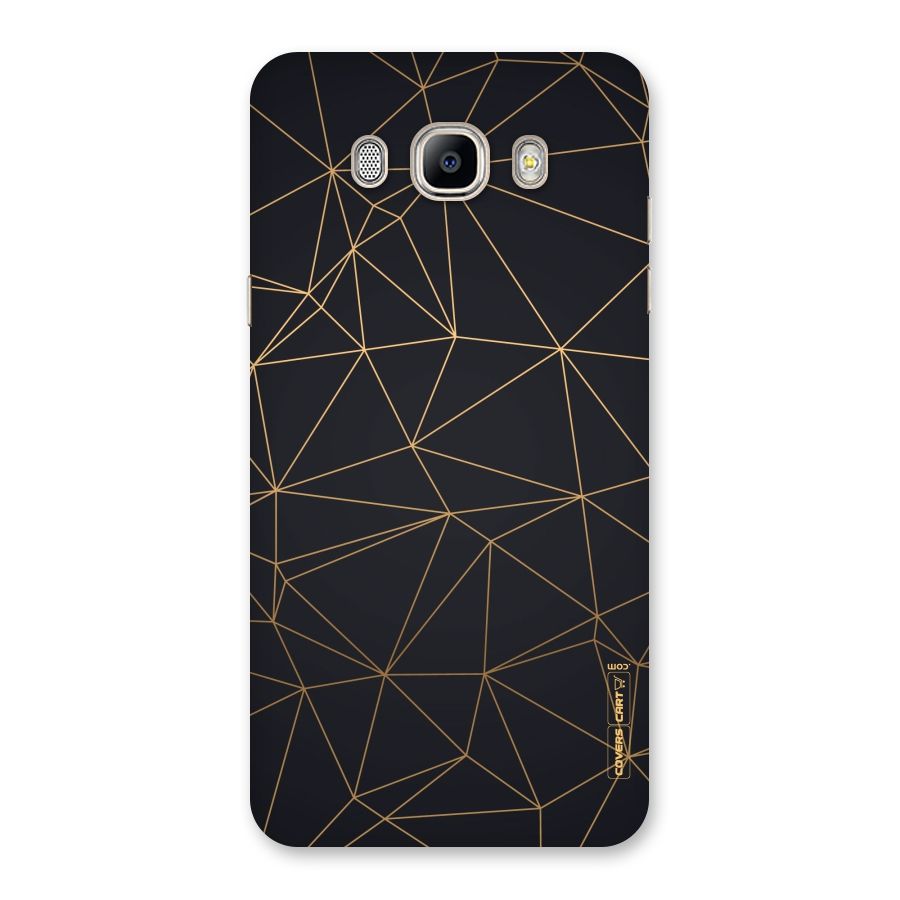 Black Golden Lines Back Case for Galaxy On8