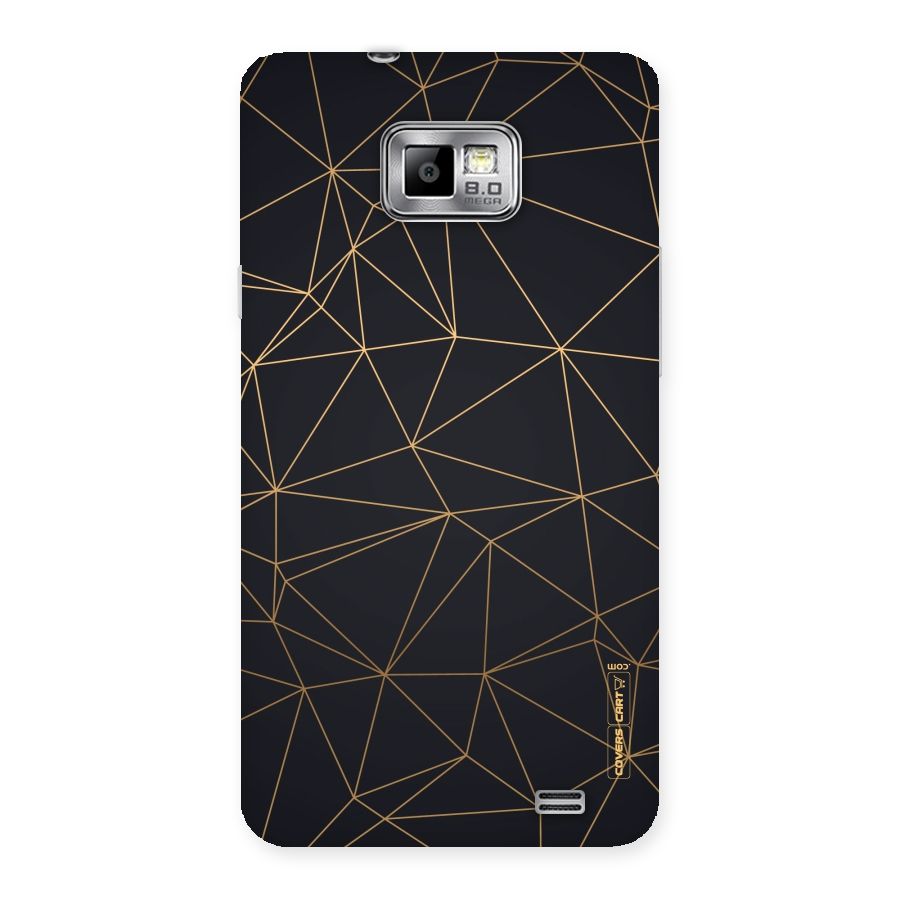 Black Golden Lines Back Case for Galaxy S2