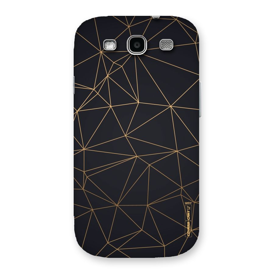 Black Golden Lines Back Case for Galaxy S3
