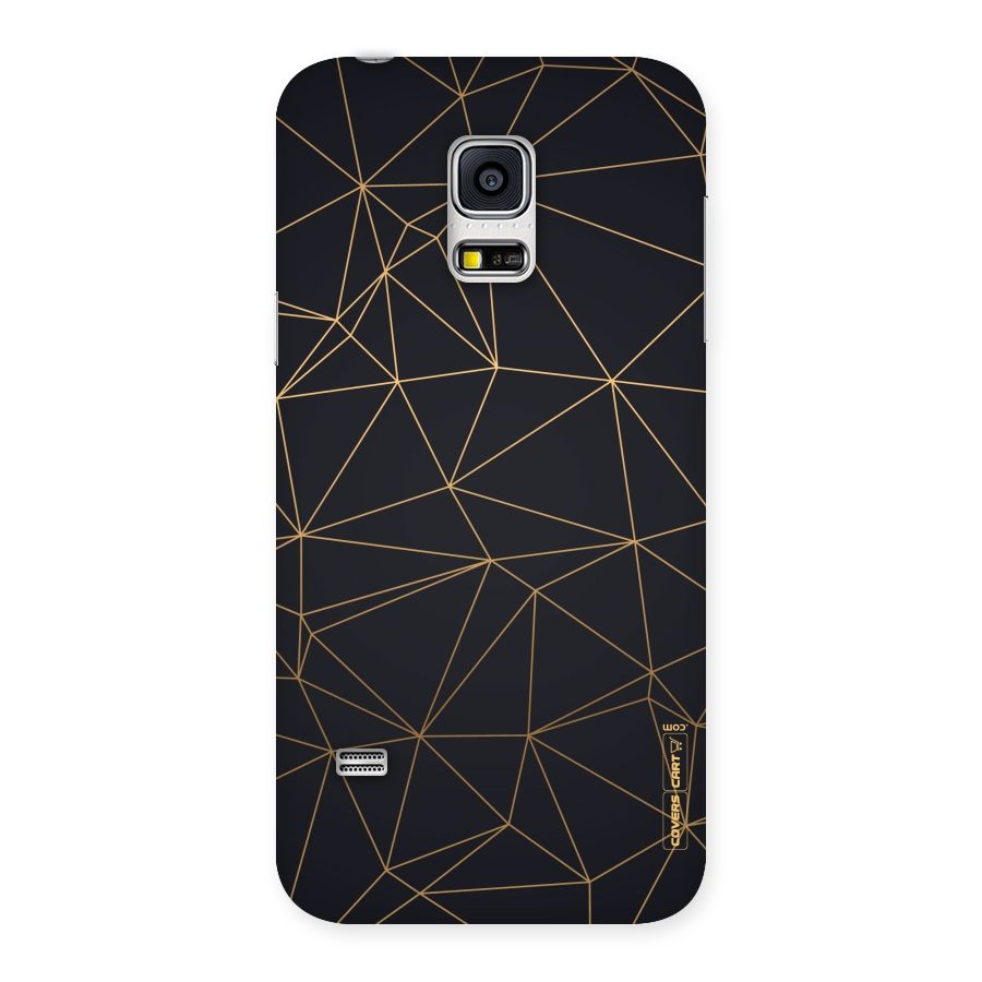 Black Golden Lines Back Case for Galaxy S5 Mini
