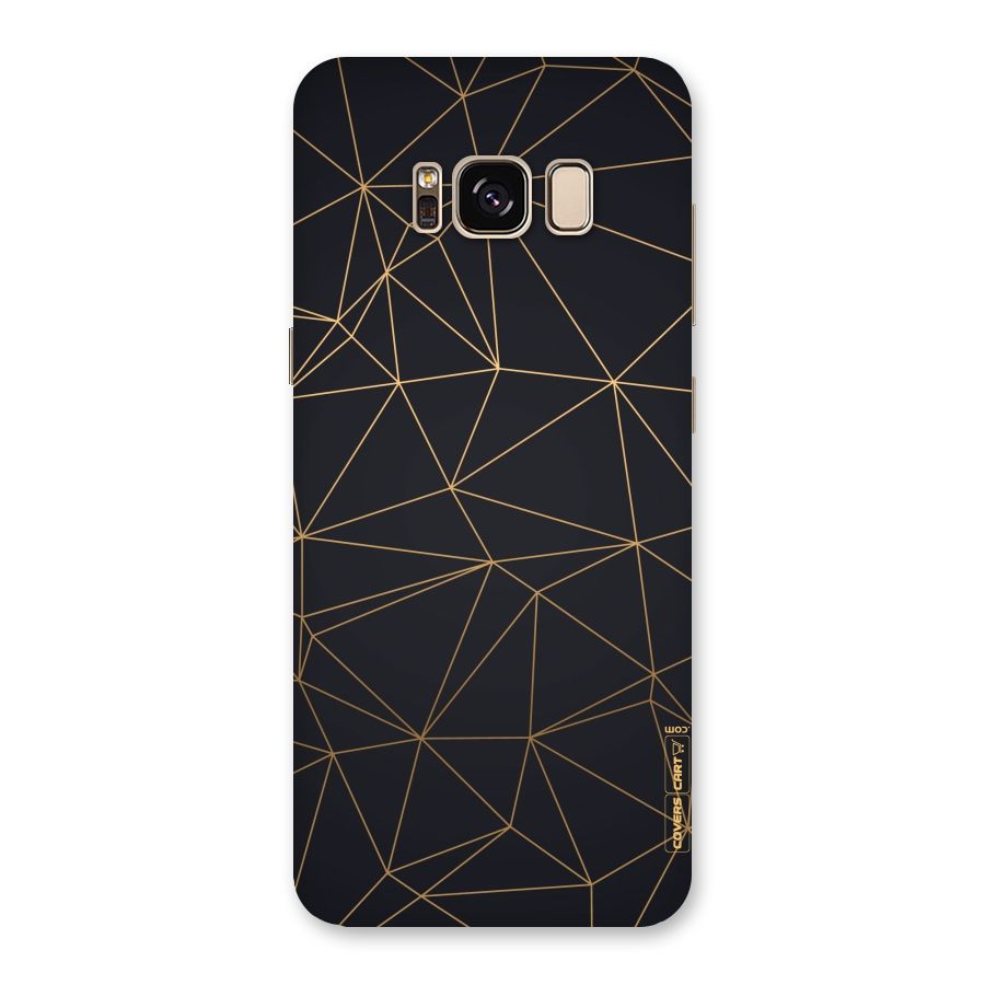 Black Golden Lines Back Case for Galaxy S8
