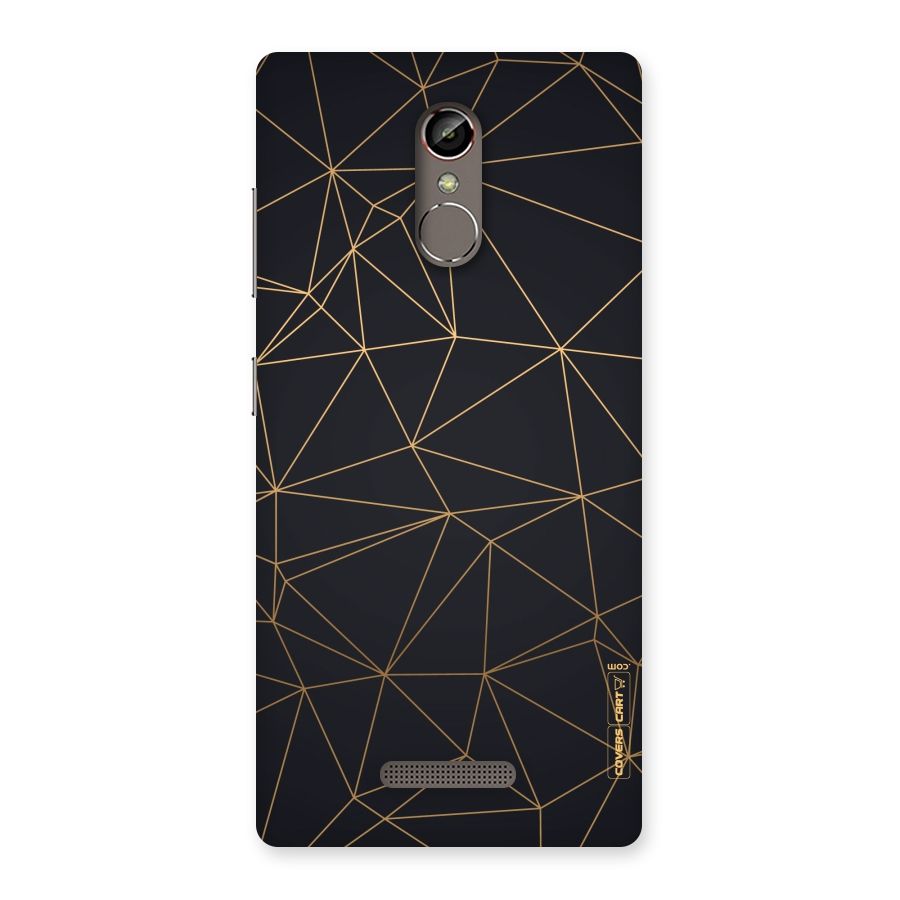 Black Golden Lines Back Case for Gionee S6s