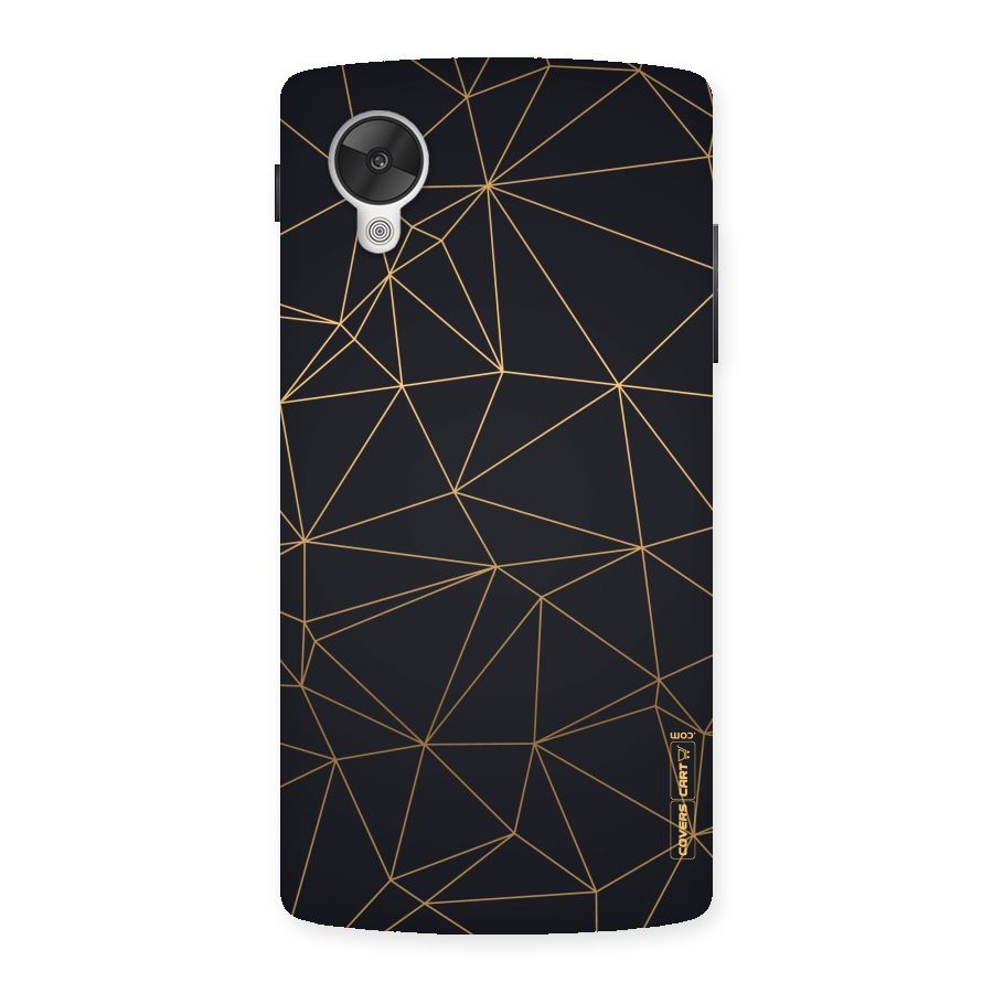 Black Golden Lines Back Case for Google Nexsus 5