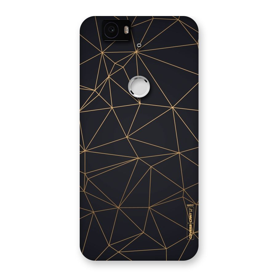 Black Golden Lines Back Case for Google Nexus-6P