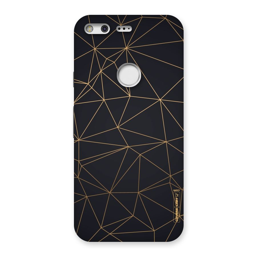 Black Golden Lines Back Case for Google Pixel