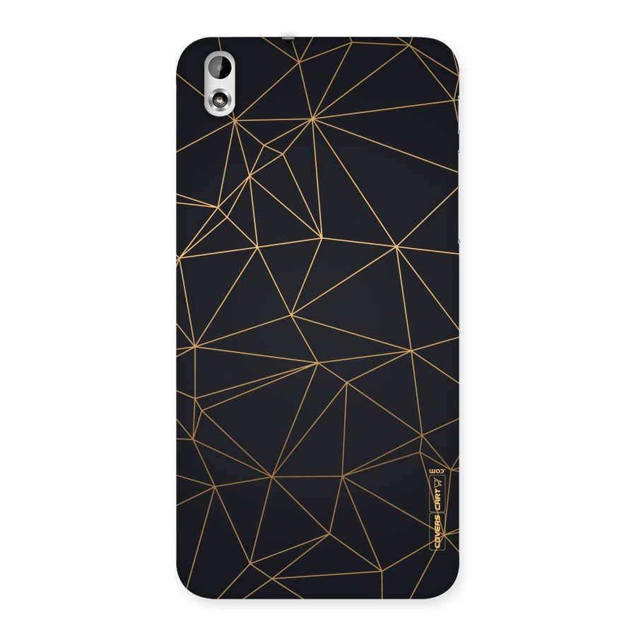 Black Golden Lines Back Case for HTC Desire 816g