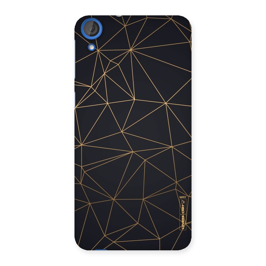 Black Golden Lines Back Case for HTC Desire 820