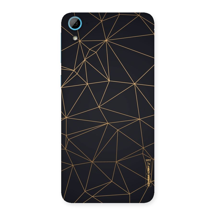 Black Golden Lines Back Case for HTC Desire 826