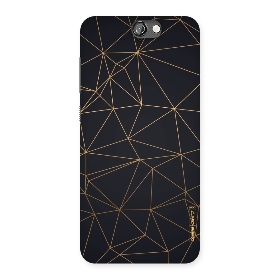Black Golden Lines Back Case for HTC One A9