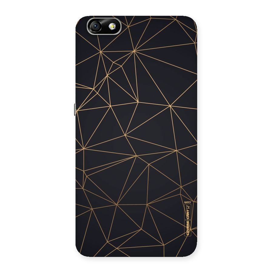 Black Golden Lines Back Case for Honor 4X